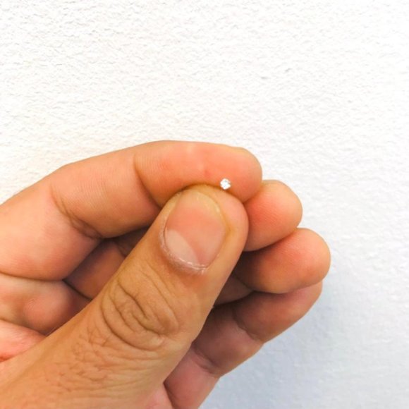 14K Yellow Gold Nose Ring for Women,13mm Nose Ring - Picture 4 of 4